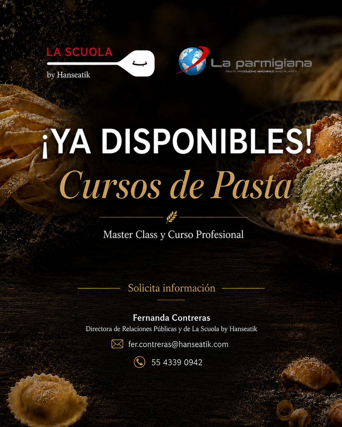 Ya disponibles: Curso Profesional y Master Class de Pasta